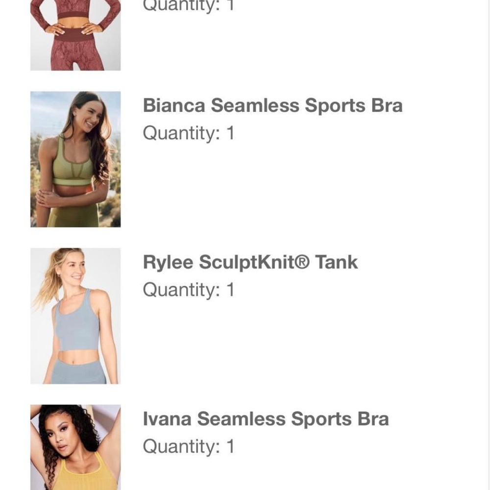 Women’s Fabletics/Boody Yoga Tops